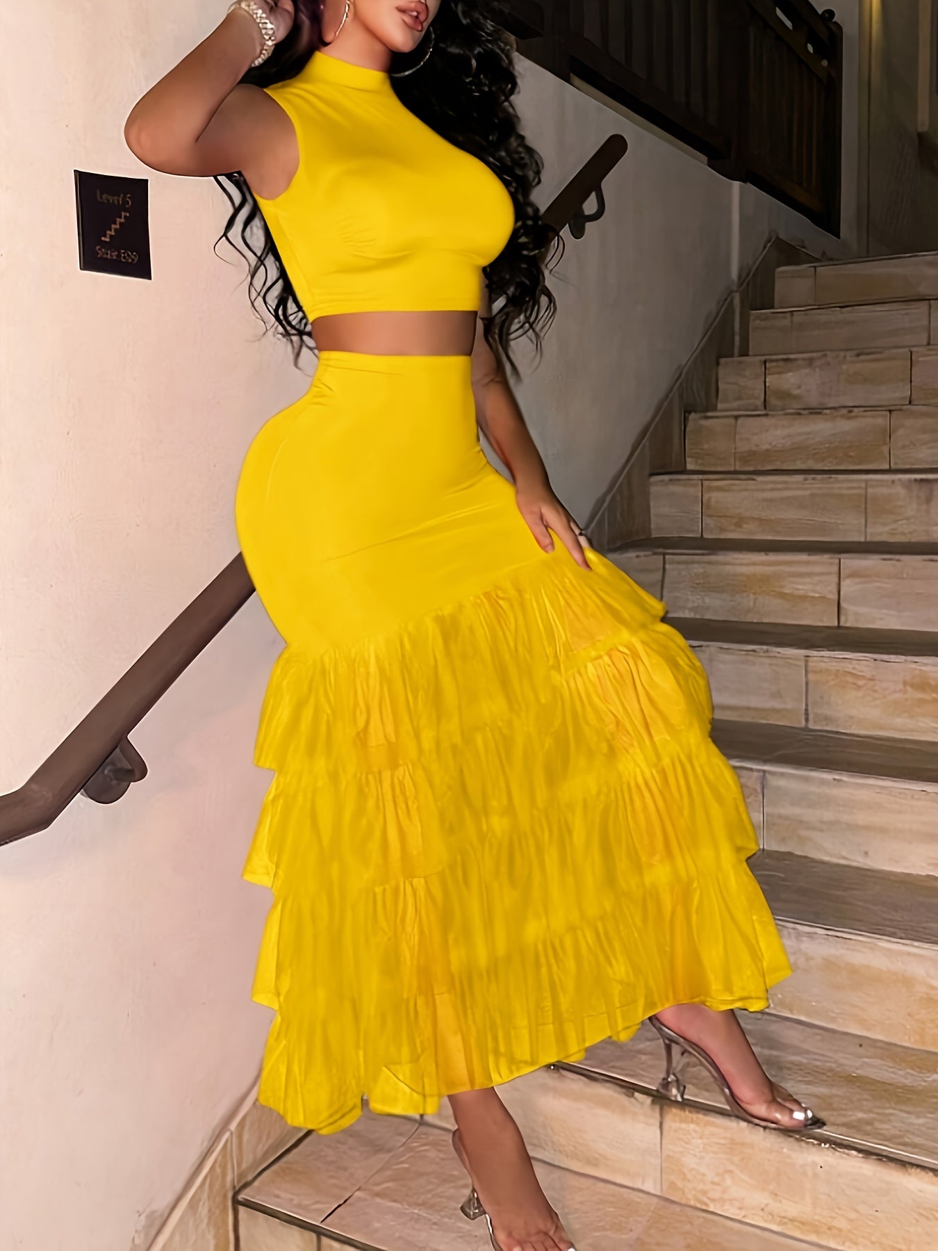 Mesh Evening Aura Duo Tulle Patchwork