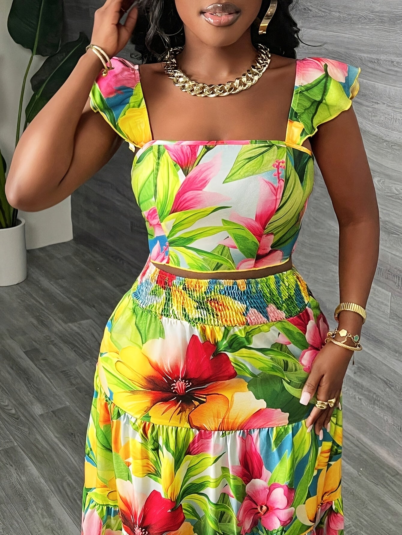 Women's Sun-Kissed Petals Co-ord