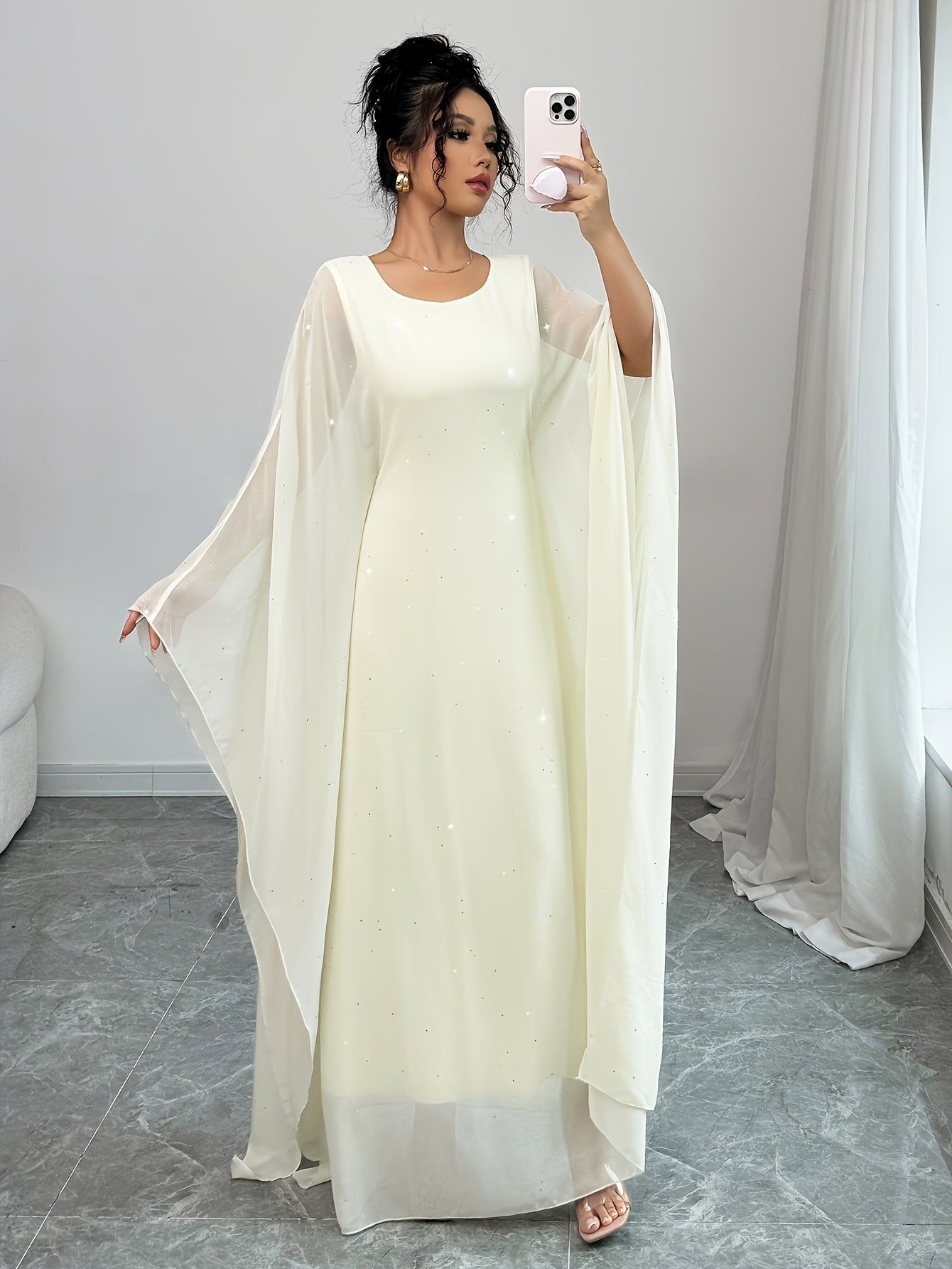 Women's WhisperLight Mesh Sleeve Dress