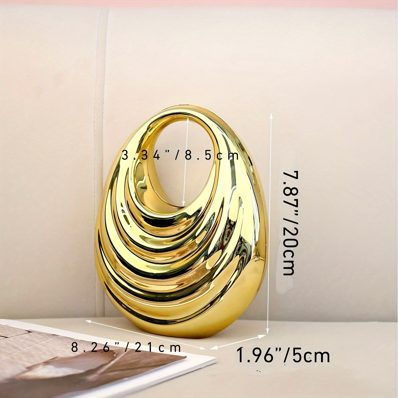 Banquet Shiny Special-shaped Oval Shell, Hand Holding Crossbody Bag