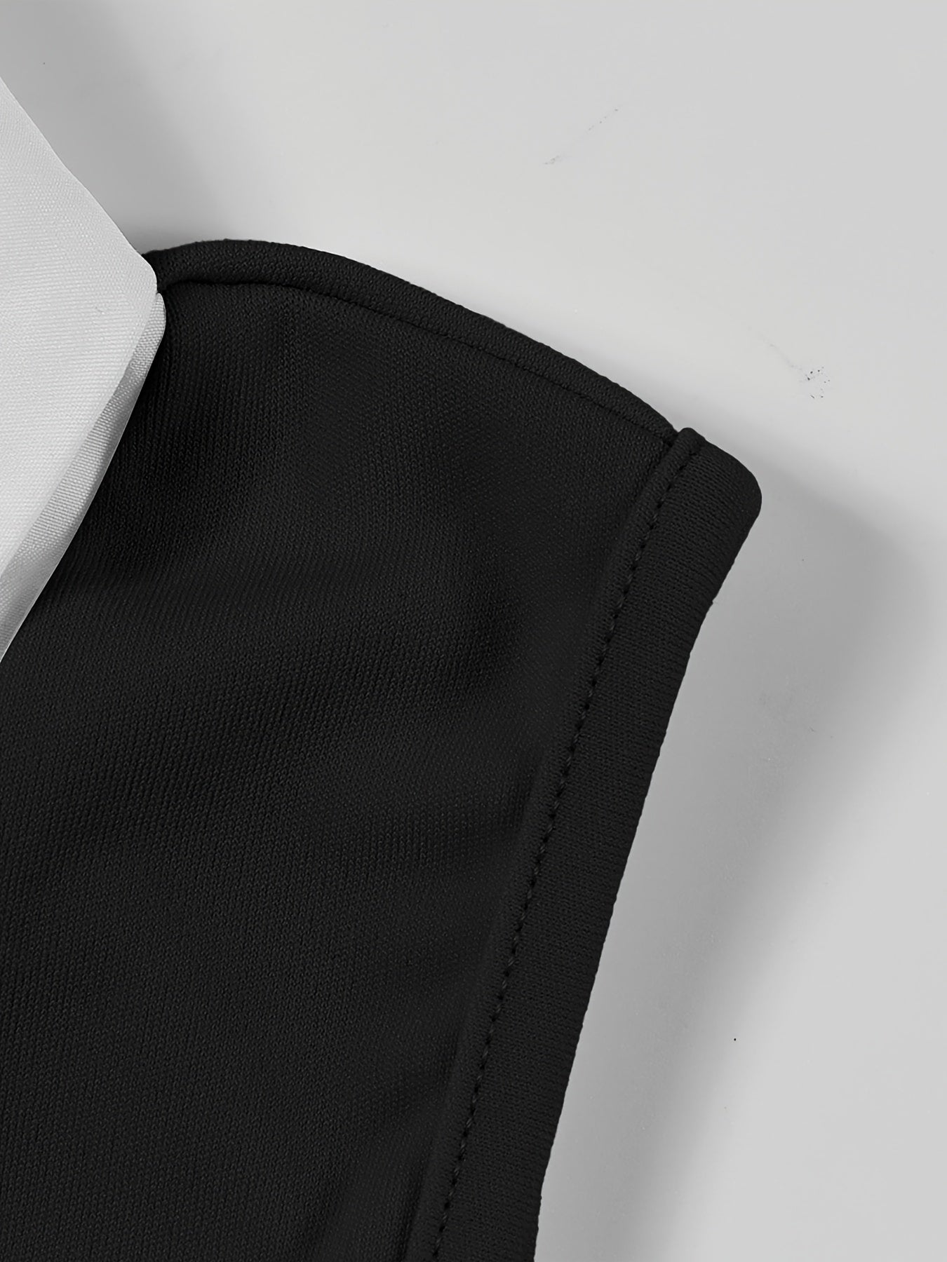 Spring Maxi Women Dresses Colorblock Patchwork Slim Fit Sexy Lapel Collar Sleeveless Booty Trim Split Dress for women