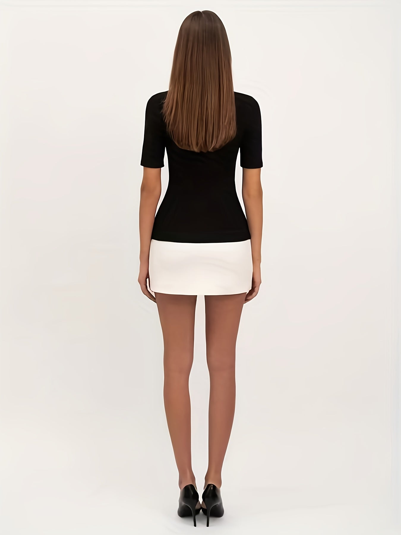 Soft Edge Style Knit T-Shirt Dress