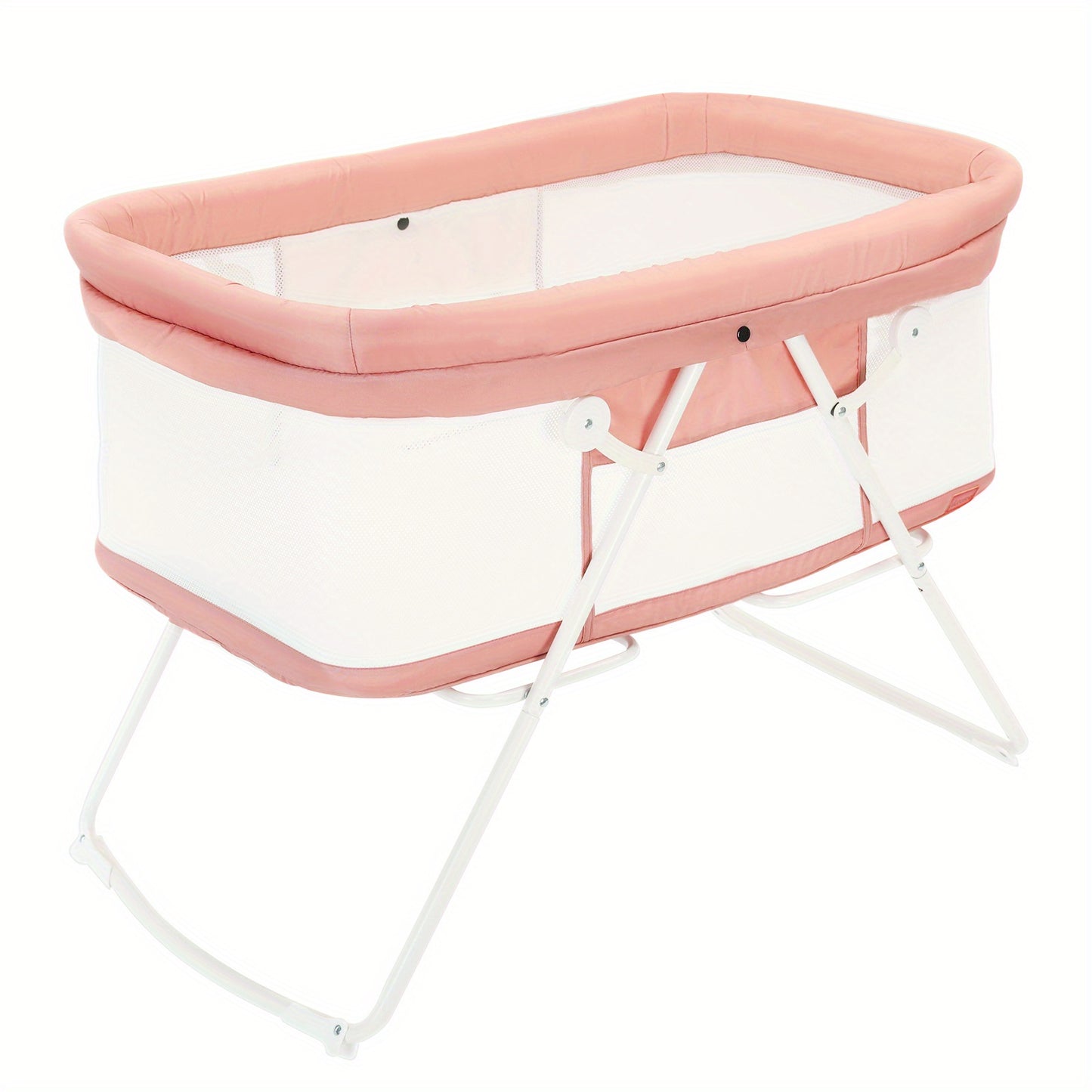 Baby cot, 2-in-1 baby cot and bassinet, Easy folding travel cot with mattress included, Multifunctional bassinet baby