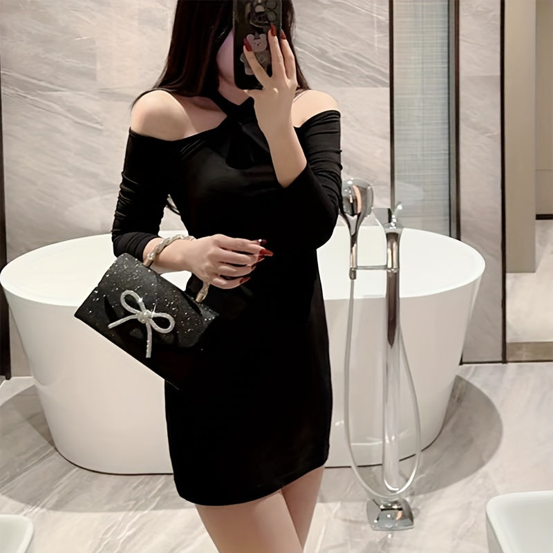 Luxury Style With Elegance Diamond Butterfly Knot Chain Handbag