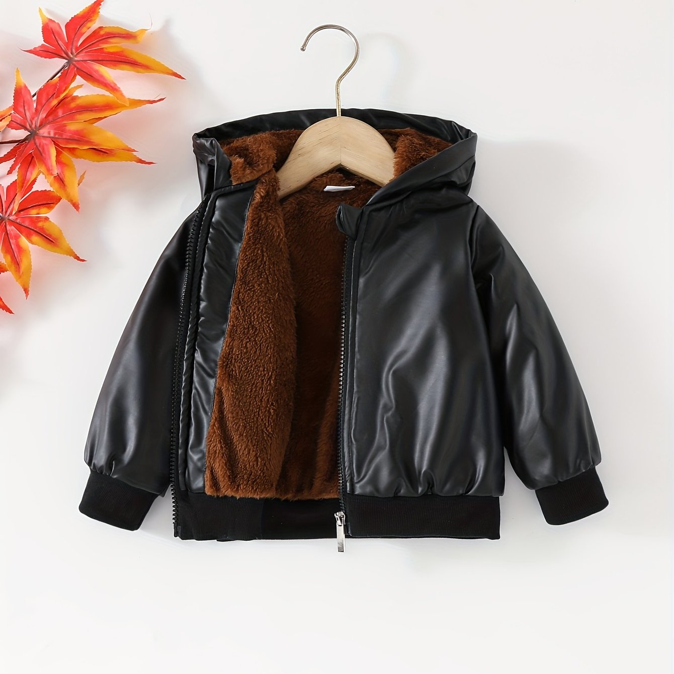 Toddler Boys' Fleece Lined Hooded Zip-Up Jacket, Soft And Comfy Casual Outerwear - Ideal For Fall/Winter Outdoor And Everyday Activities