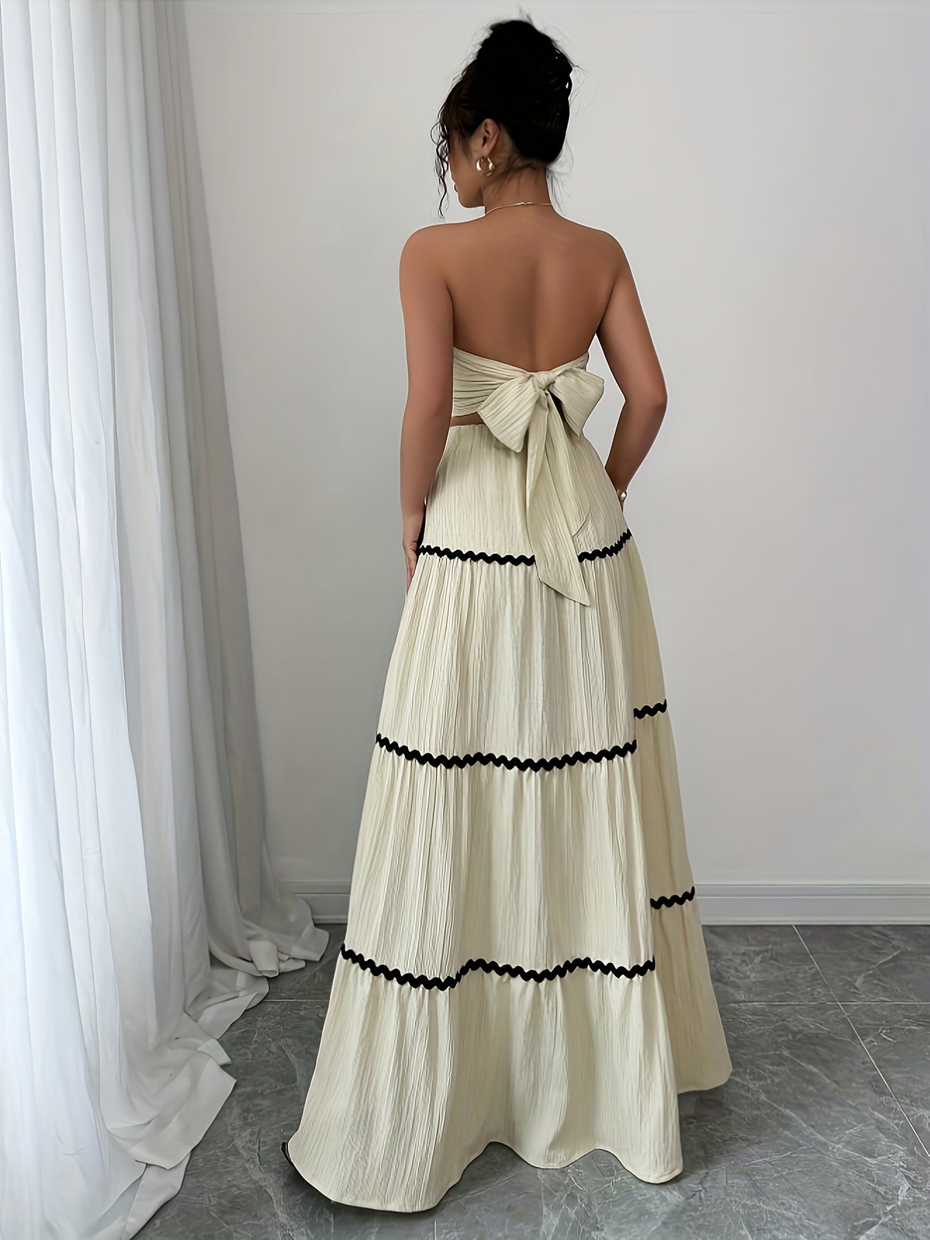 Women's Bohemian Fashion Sunset Wrap Co-Ord Skirt Pants Set