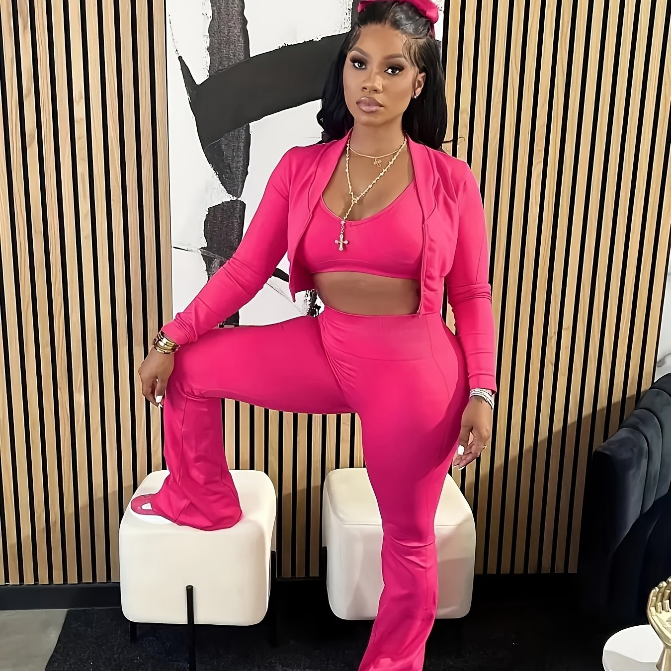 Chic Women's Flare & Finesse Two-Piece