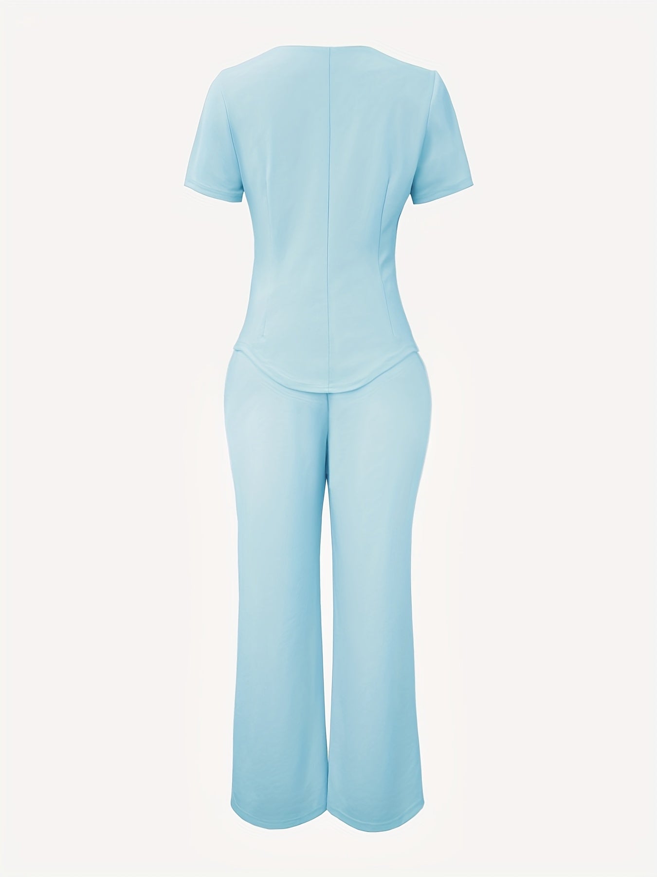 Desired Monochrome Pleated Top and Pants Set