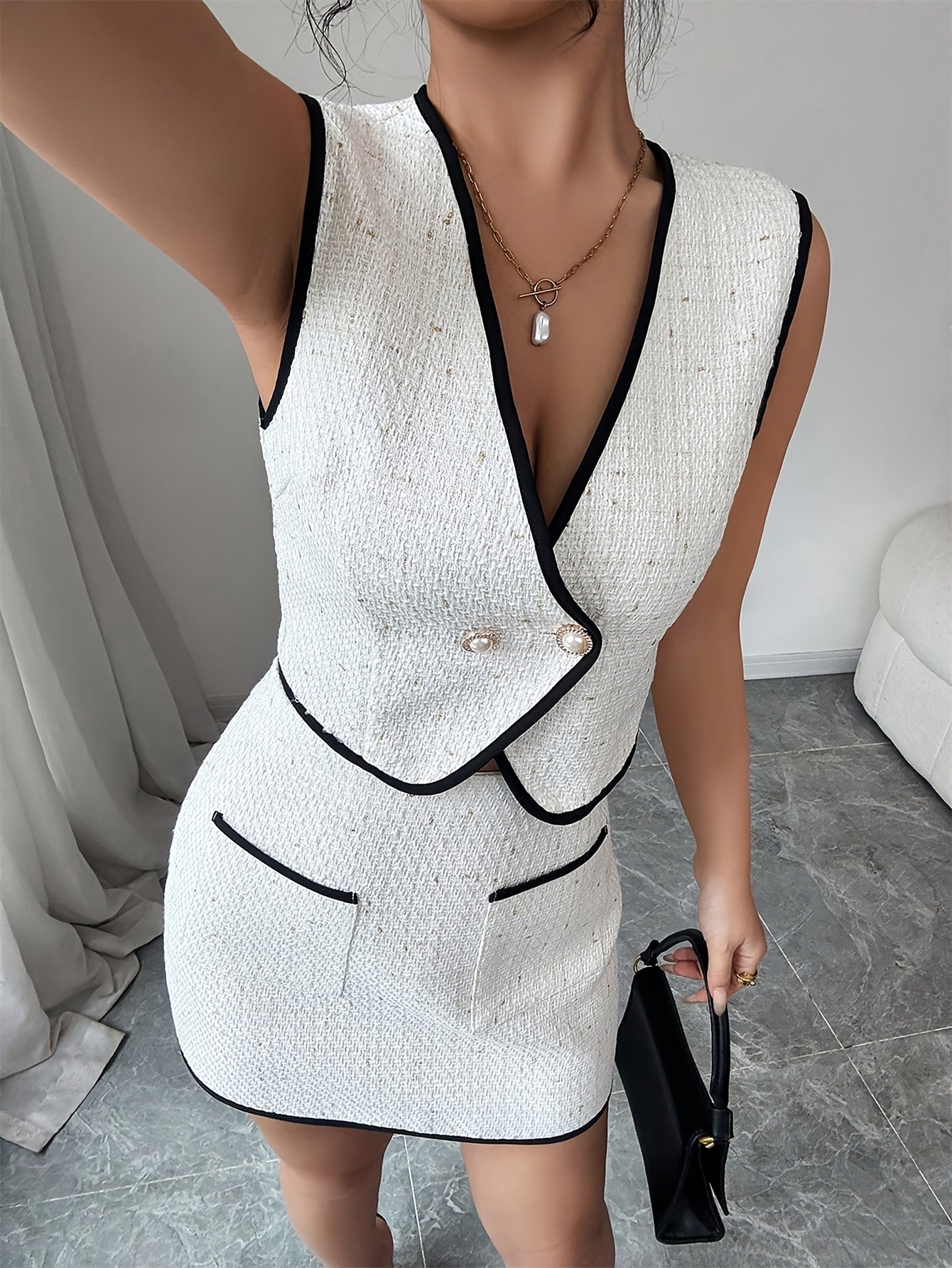 Elegant Flow & Glow Skirt Two-Piece