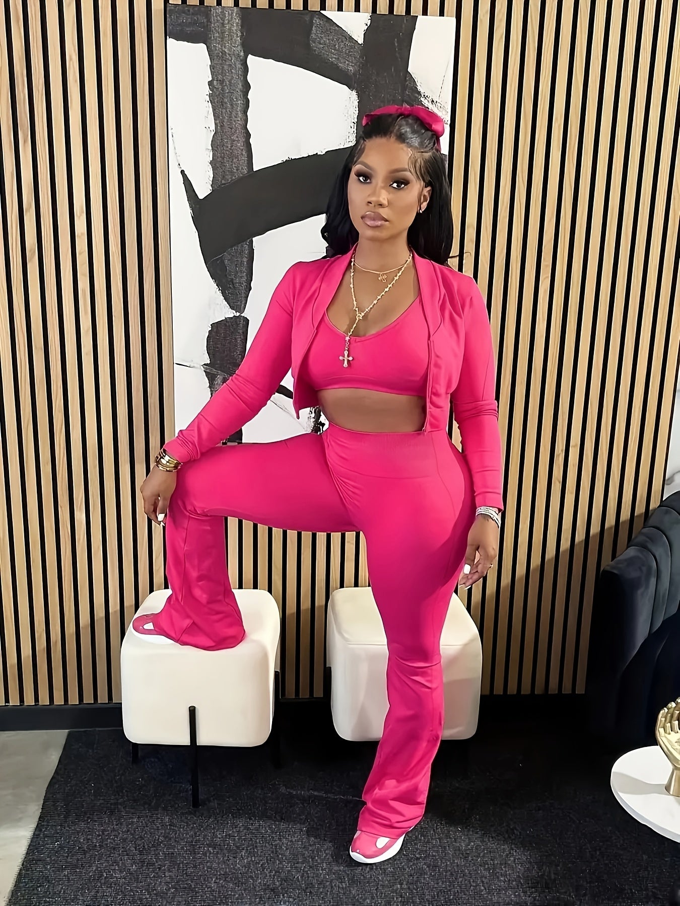 Chic Women's Flare & Finesse Two-Piece