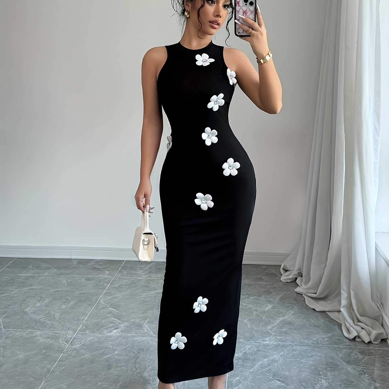 Elegant Sleeveless The Hourglass Bloom Dress