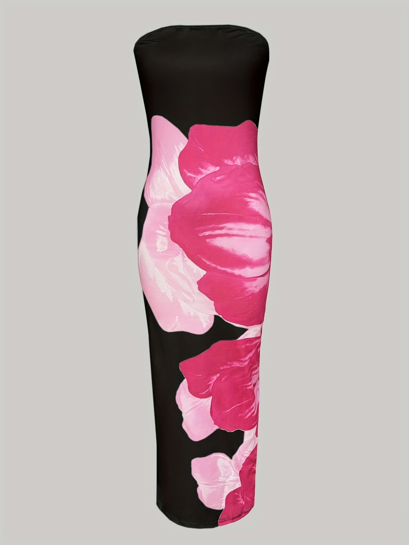 Women'S Printed Strapless Dress
