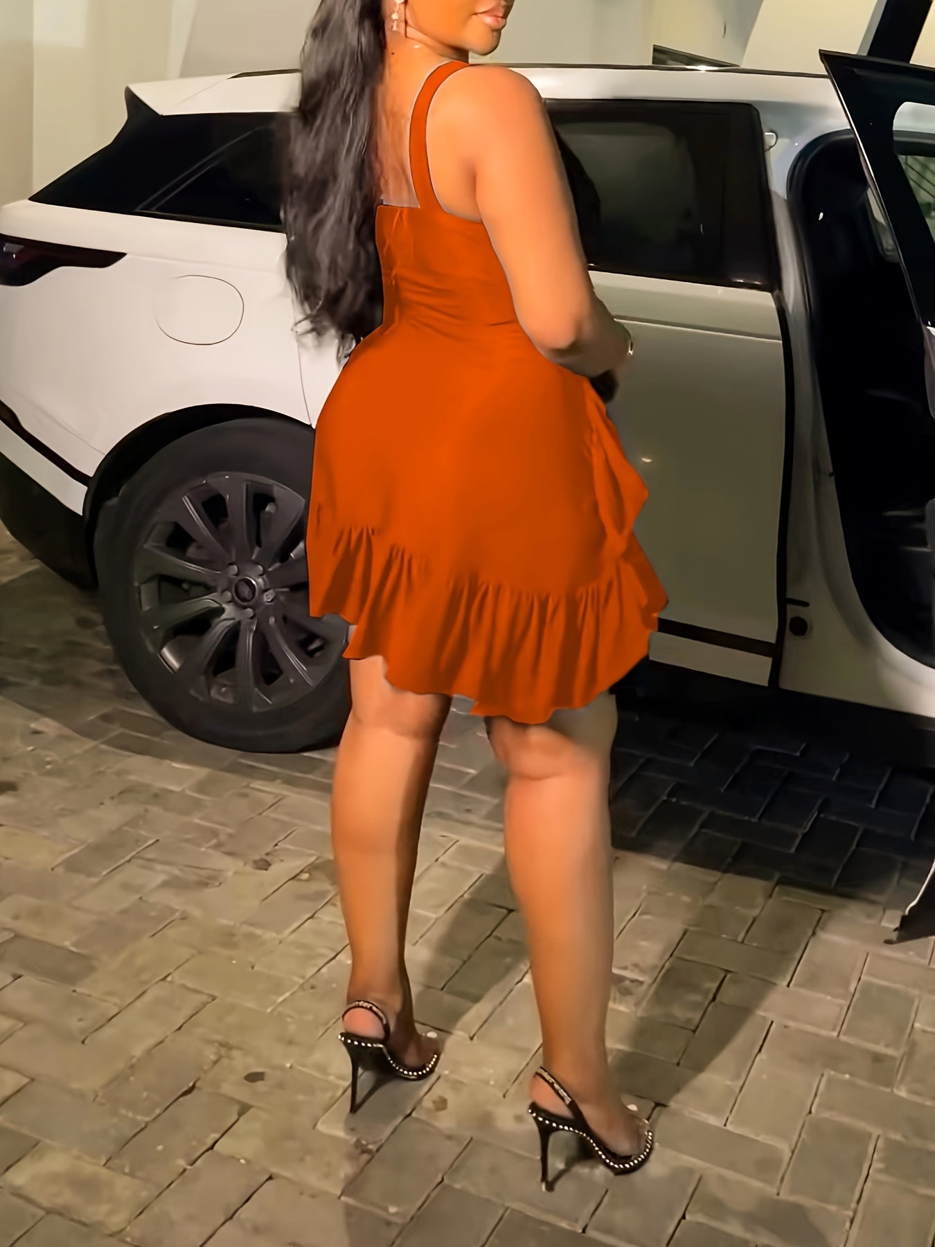 Elegant V-Neck Sleeveless Ruffle Ruched Bodycon Mini Dress