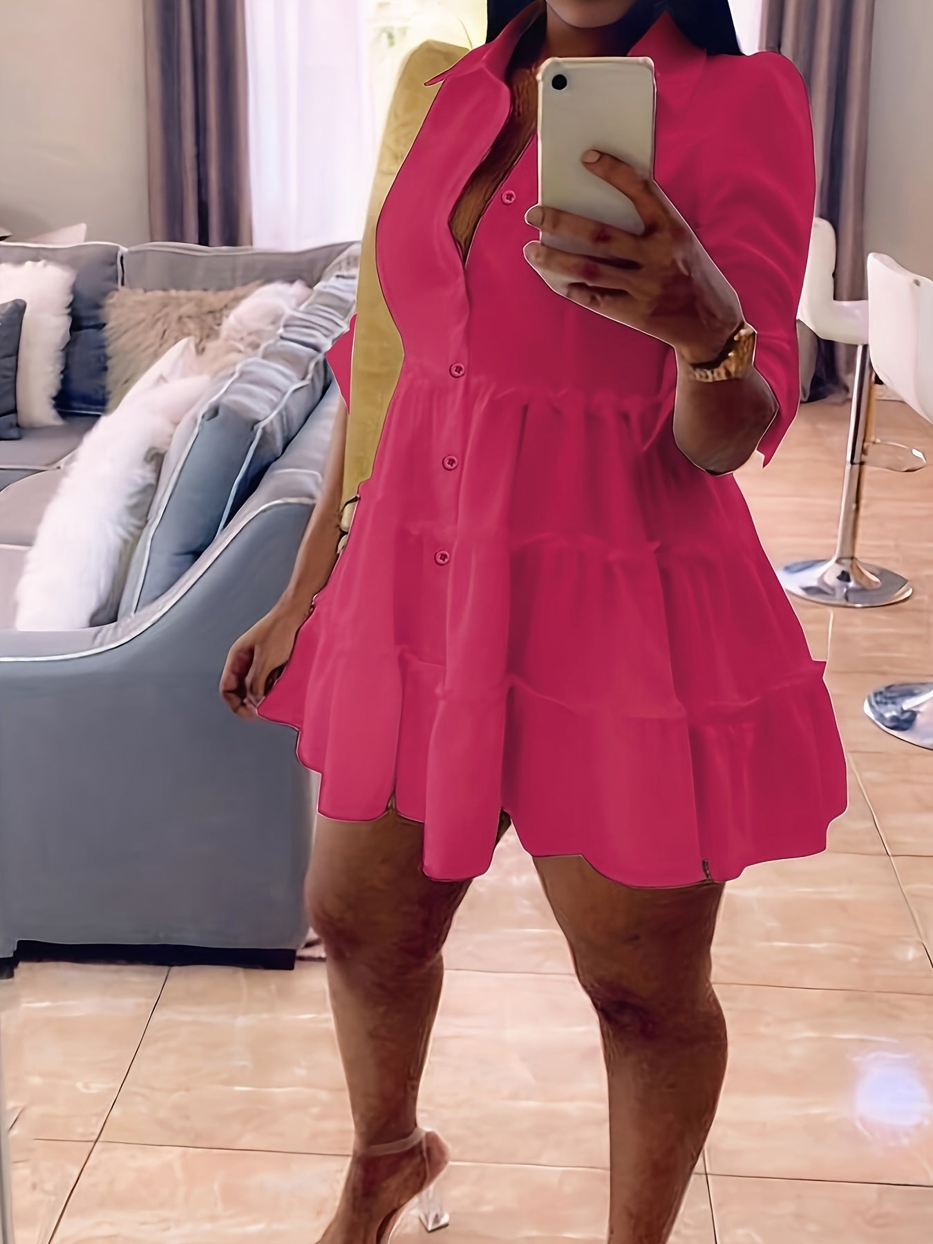Elegant Chic Whisper Shirt Dress