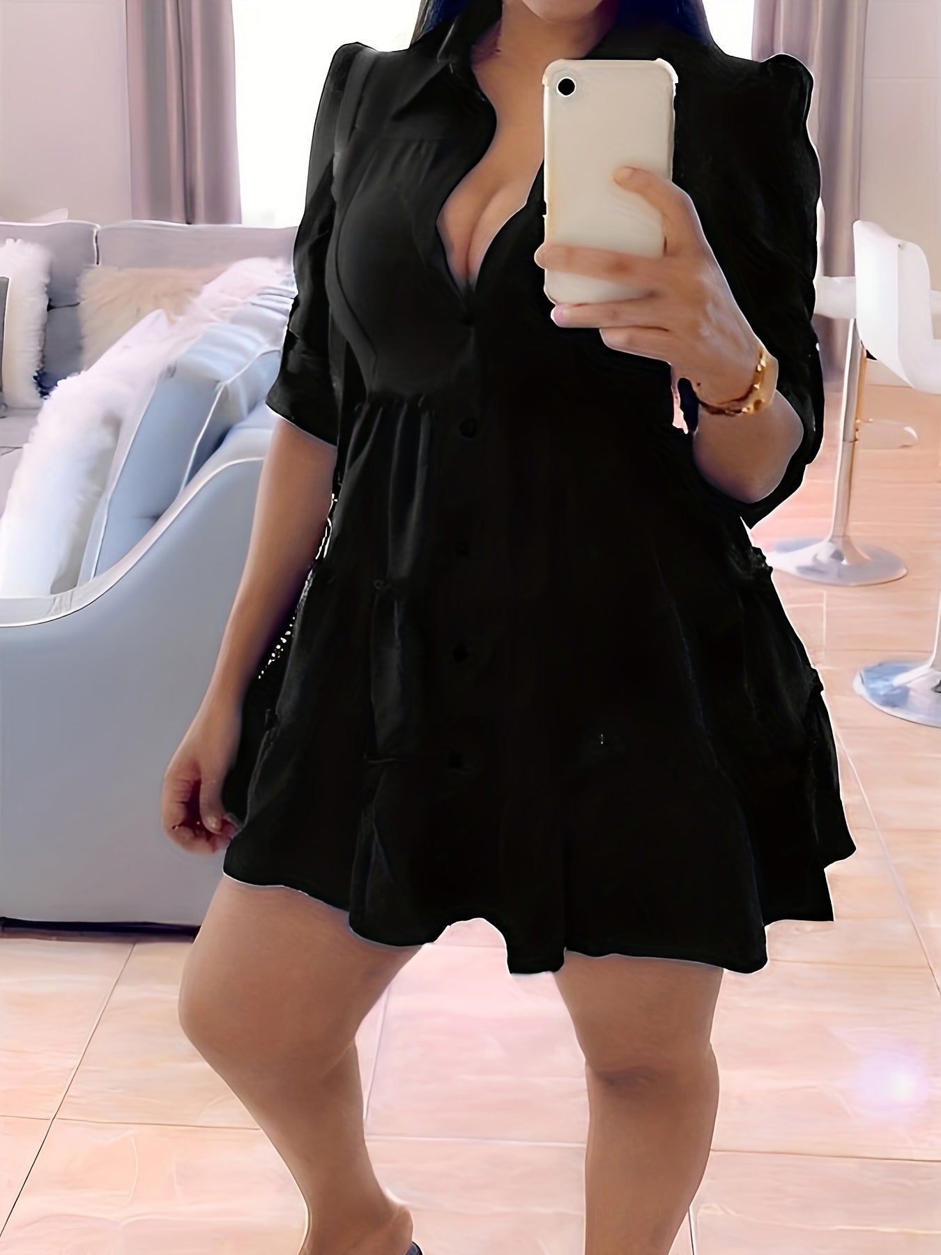 Elegant Chic Whisper Shirt Dress