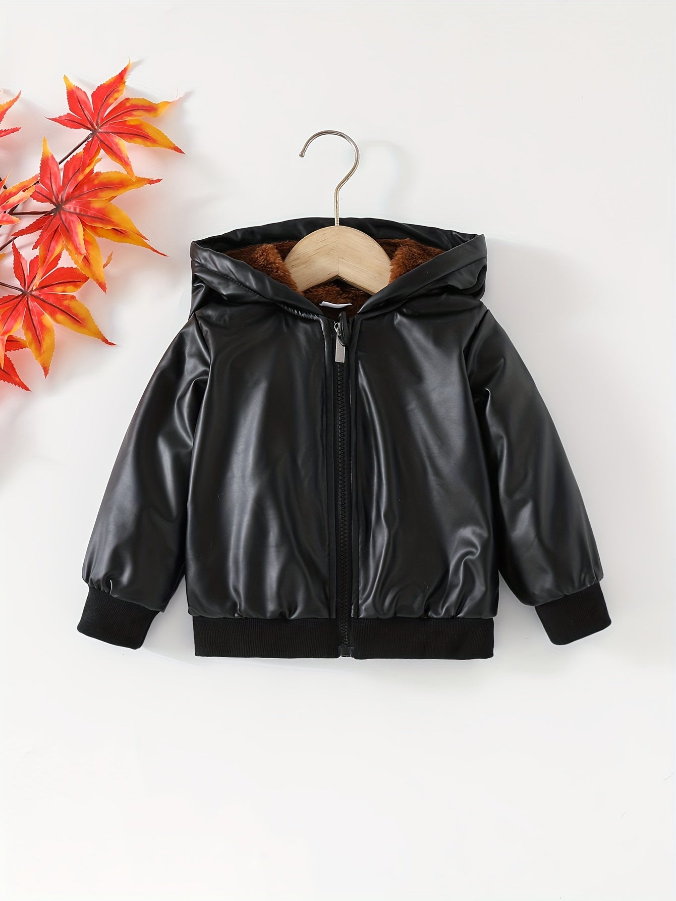 Toddler Boys' Fleece Lined Hooded Zip-Up Jacket, Soft And Comfy Casual Outerwear - Ideal For Fall/Winter Outdoor And Everyday Activities