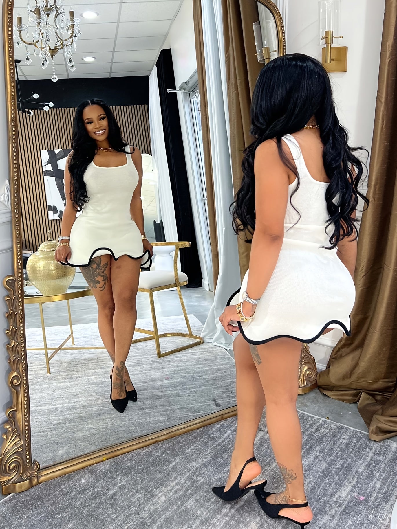 Chic Contour Flow Dress