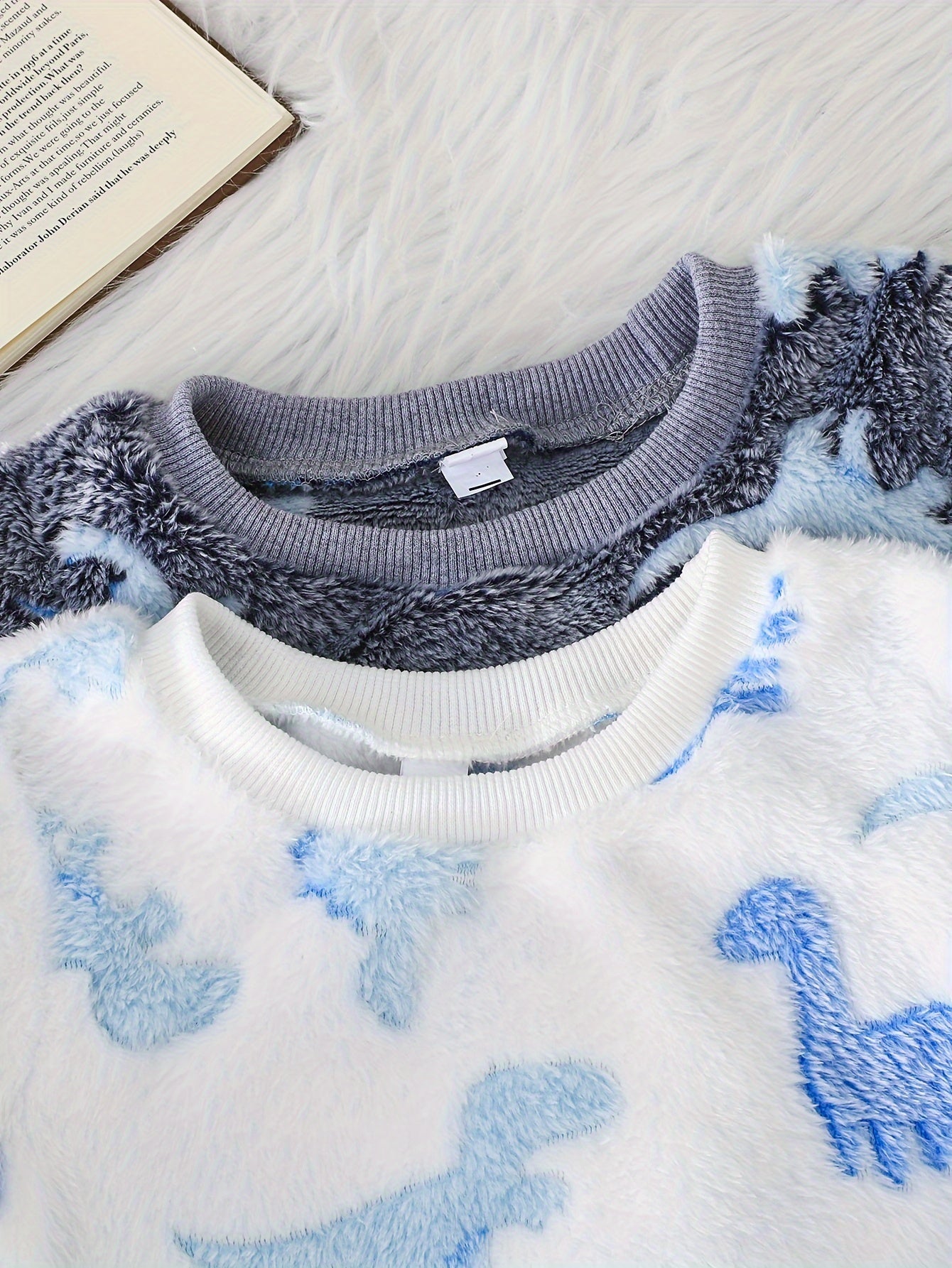 Four-Piece Baby Boys Dinosaur Pattern Sweater Trousers Combination Set