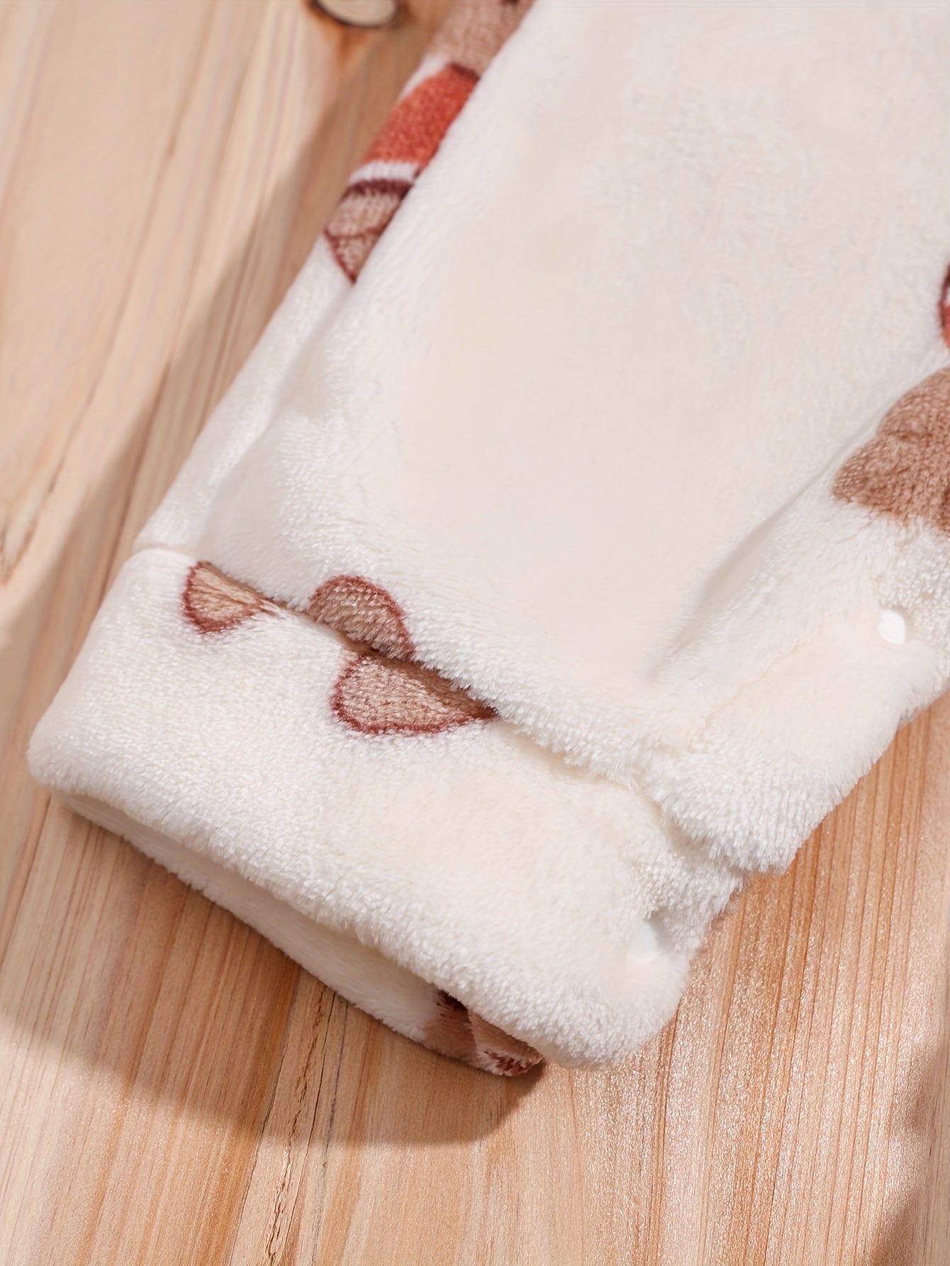 Adorable Cartoon 3D Teddy Bear Print Fleece