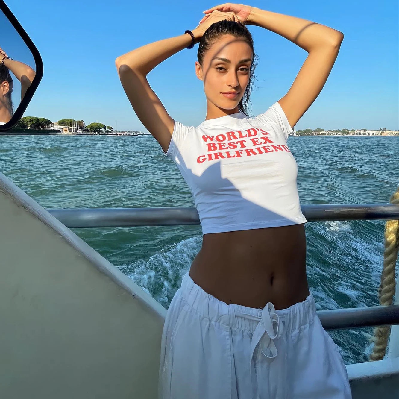 World’s Best Ex Girlfriend Crop Top Tee Women's Graphic T-Shirt