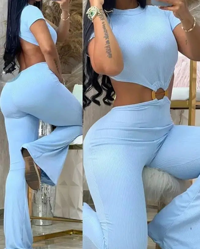 Backless Bombshell O-Ring Jumpsuit