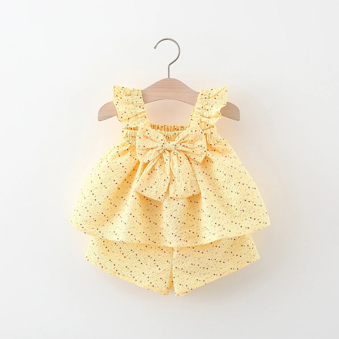 Baby Girl Two-Piece Style Sweet And Caring Children's Sleeveless Clothes