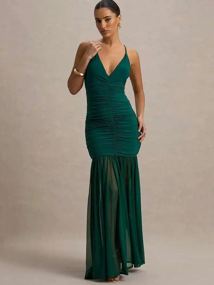 Golden Hour Glow Patchwork Maxi Dress