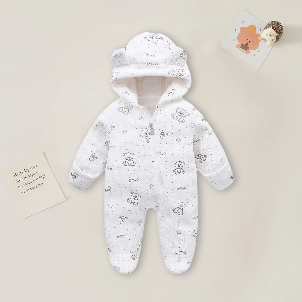 Baby Boys Girls Soft Flannel Jumpsuit