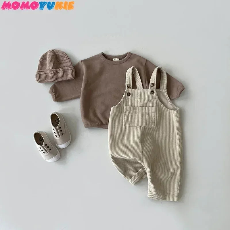 Newborns Clothes Boy's Corduroy Jumpsuits romper