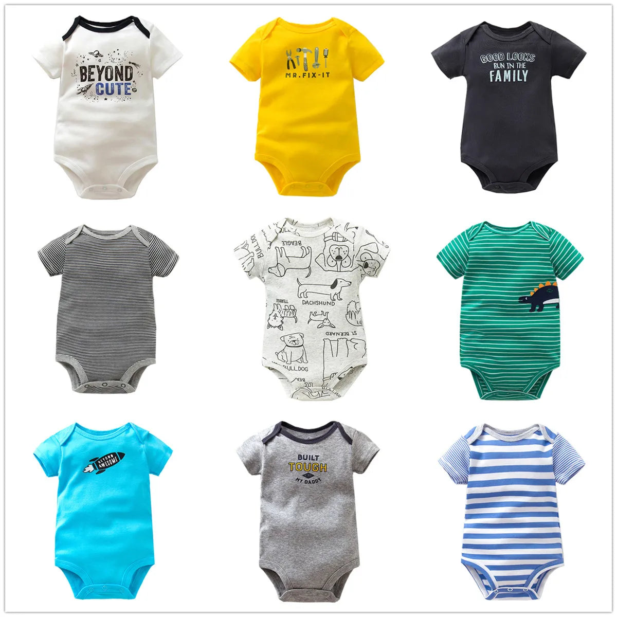 Unisex Baby Bodysuits Clothes Cotton Flower Rompers