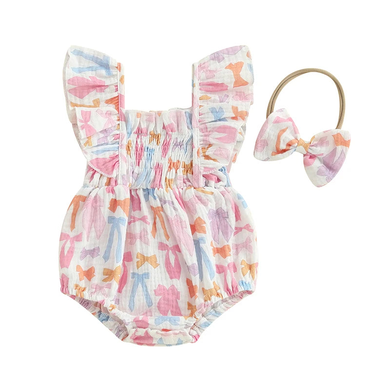 Sweet Newborn Baby Girls Casual Rompers Watermelon/Strawberry/Bow