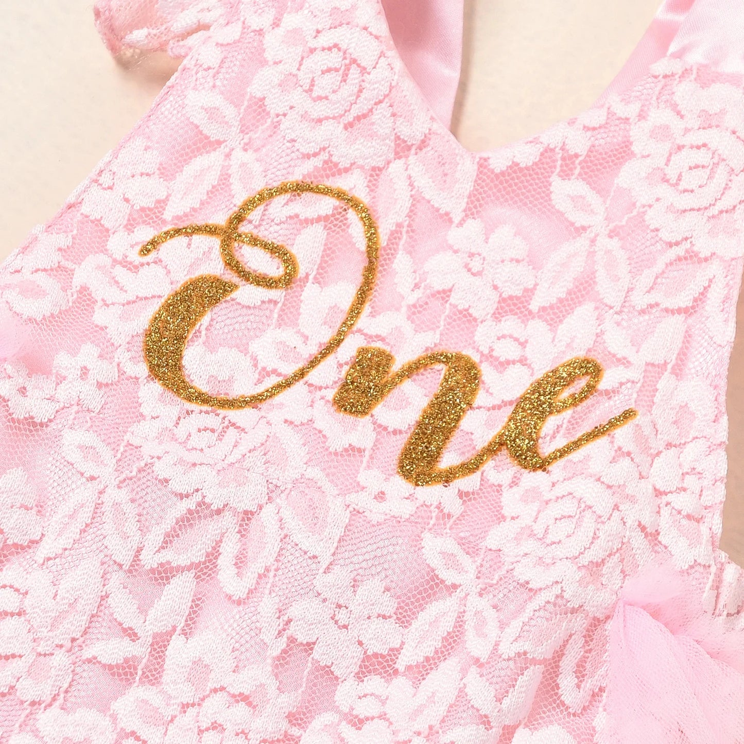 Baby Girls First Birthday Cute Sleeveless Letter Print Jumpsuits Infant Tutu Dress
