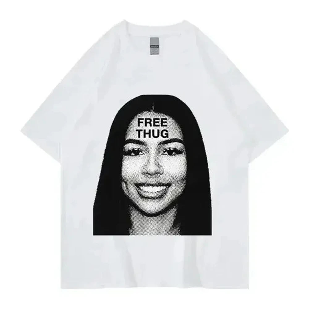Young Thug Slime Rapper Printed Y2k Clothes T Shirts for Women Graphic Tees