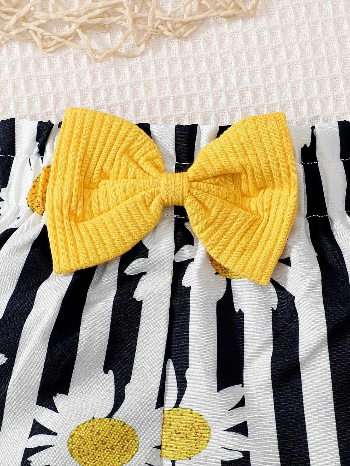 Newborn Baby floral Printed Bow Decoration Casual Daily Wear Headscarf