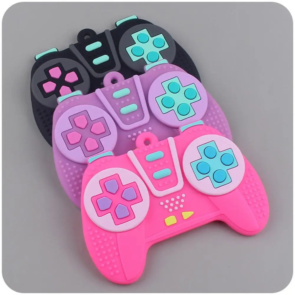 Baby Chew Teething Game Controller Shape Silicone Teething Toy for Babies 6-12 Months Gifts Sensory Educational