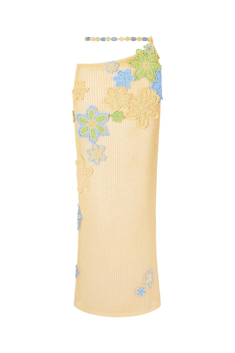 Bloom & Bare Knitted Beads & Petal-Perfect Skirt Sunlit Escapes Co-Ord