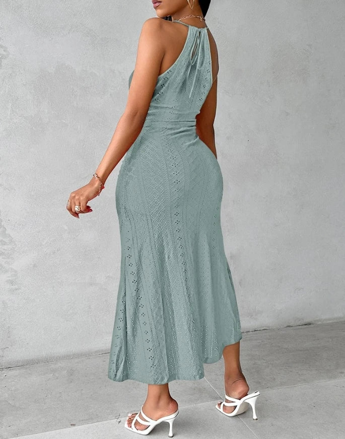 Palm Dreams Ruched Maxi Dress