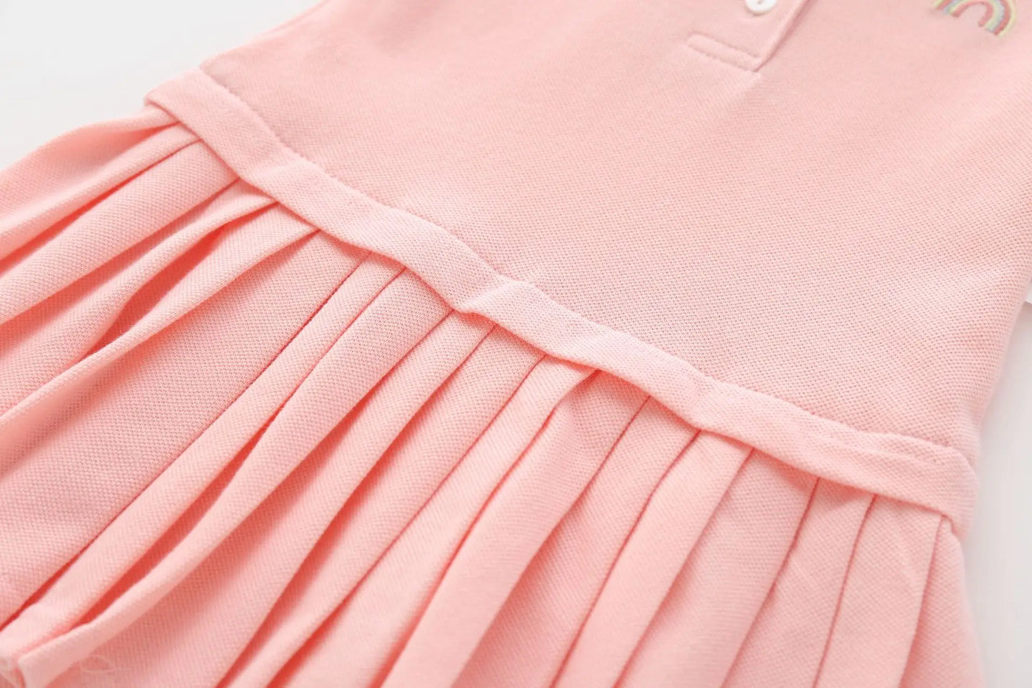 Infant Toddler Baby Girls Pink Polo Dress Summer Cotton Kids Casual Clothes