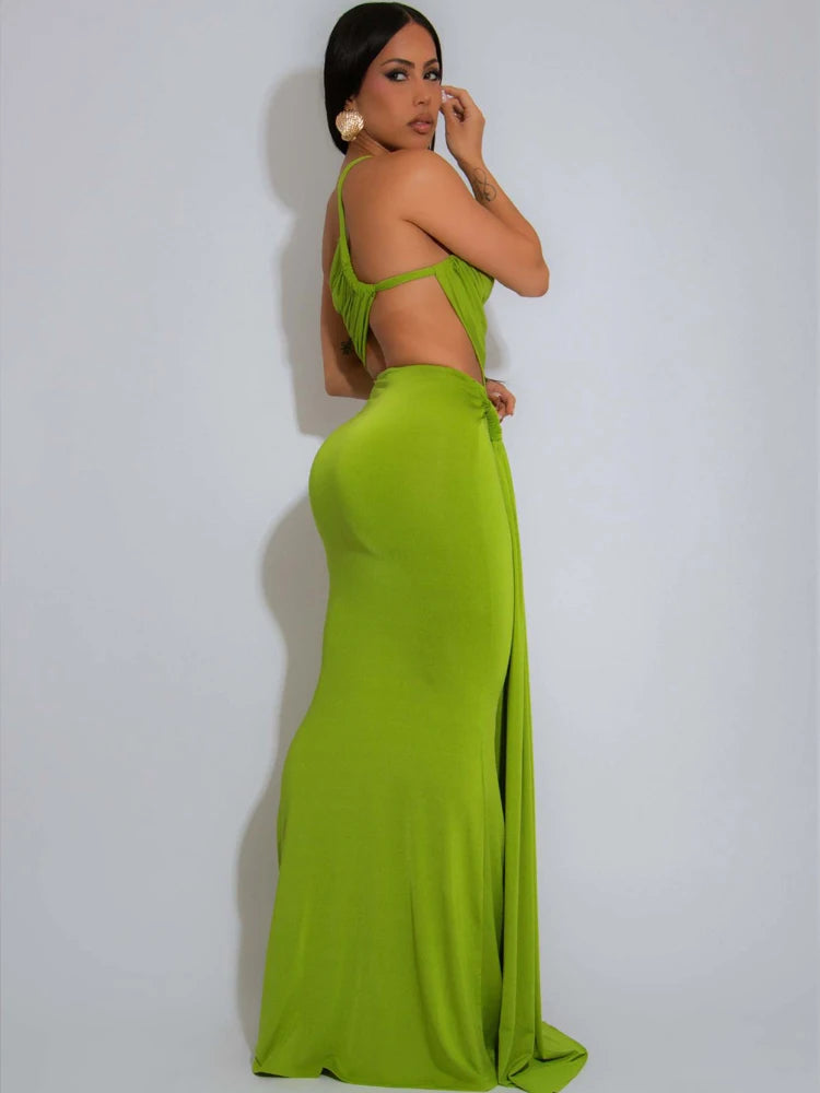 Women's Cut-Out After Dark Goddess Maxi Dress