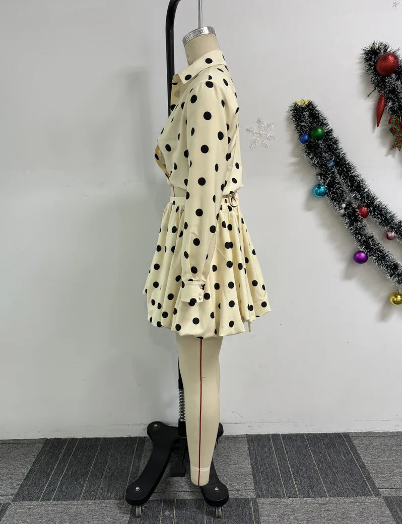 Luxe Bubble Skirt & Blouse Bot Print Boldness Co-Ord