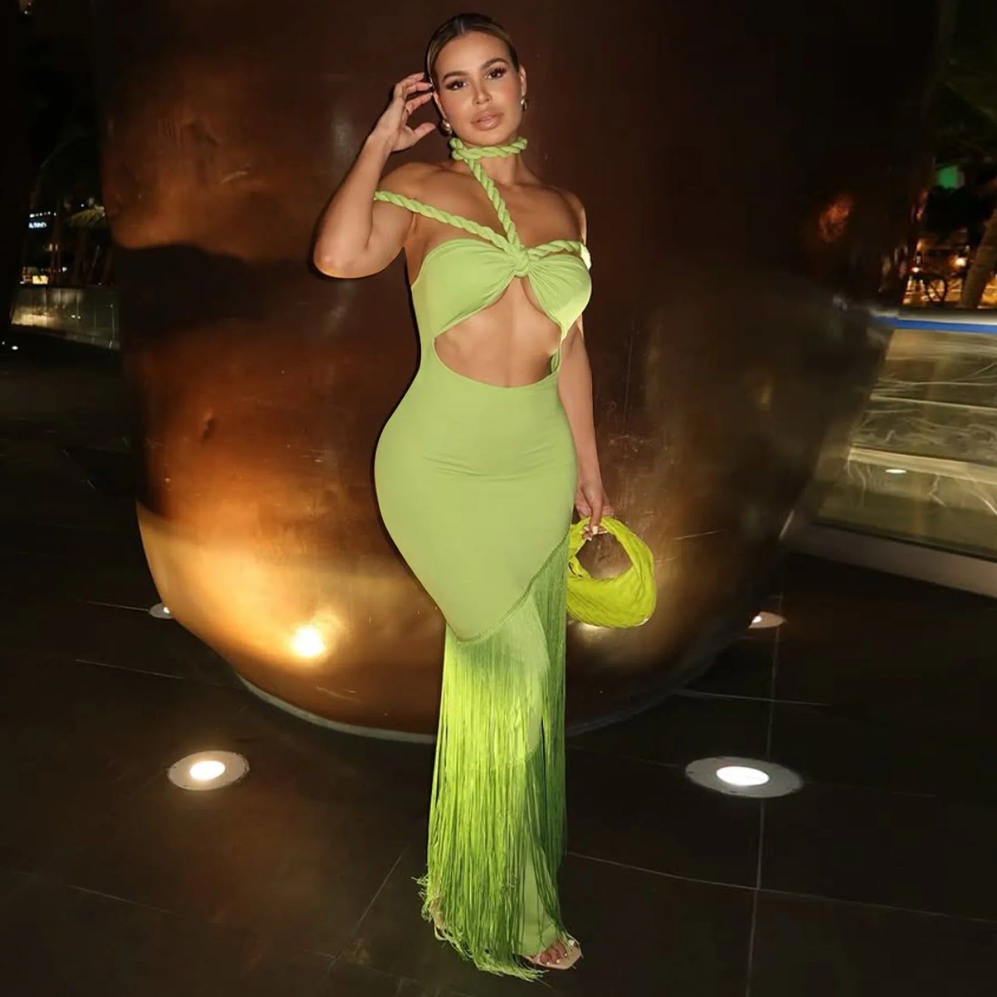 Women FringeMuse Maxi Dress
