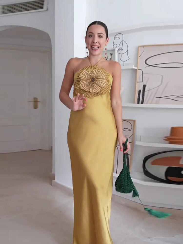 Blossom Siren Satin Mermaid Gown