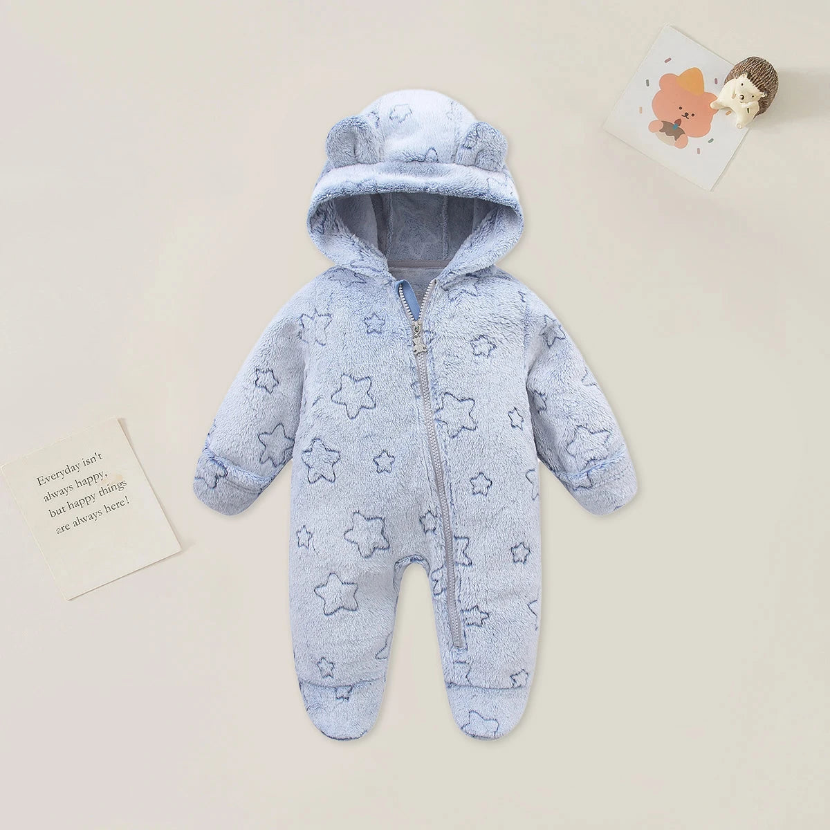 Baby Boys Girls Soft Flannel Jumpsuit