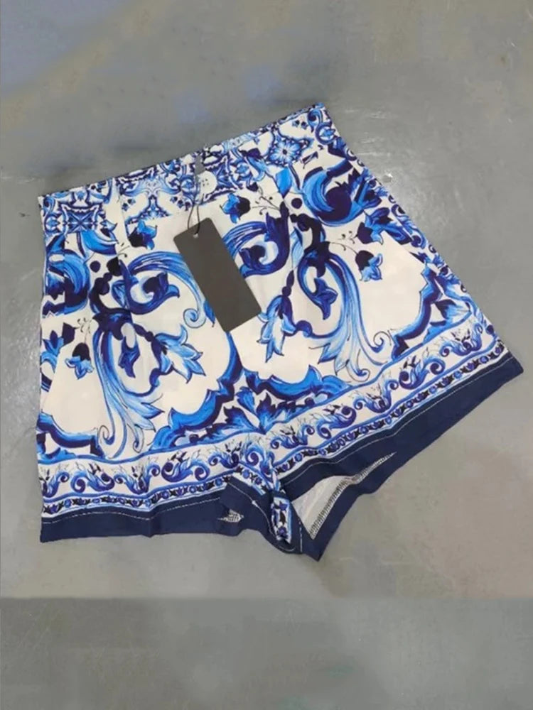 Saddle Chic Designer geometric print Two-Piece