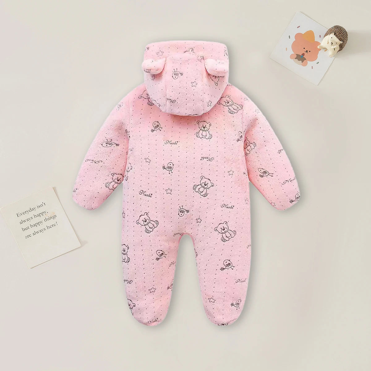 Baby Boys Girls Soft Flannel Jumpsuit