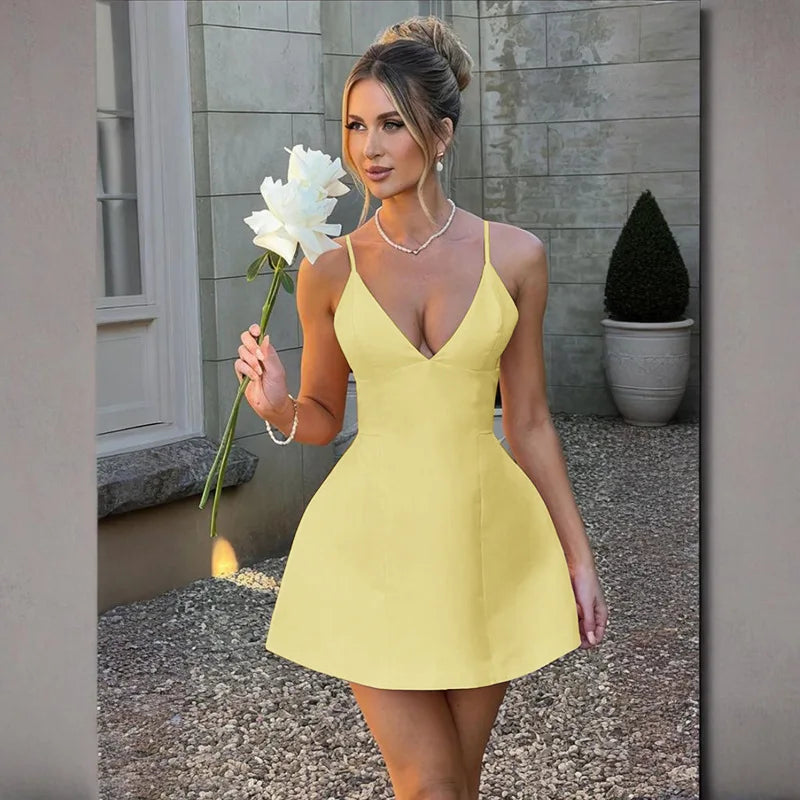 Glow Allure Wrap A-Line Mini Dress
