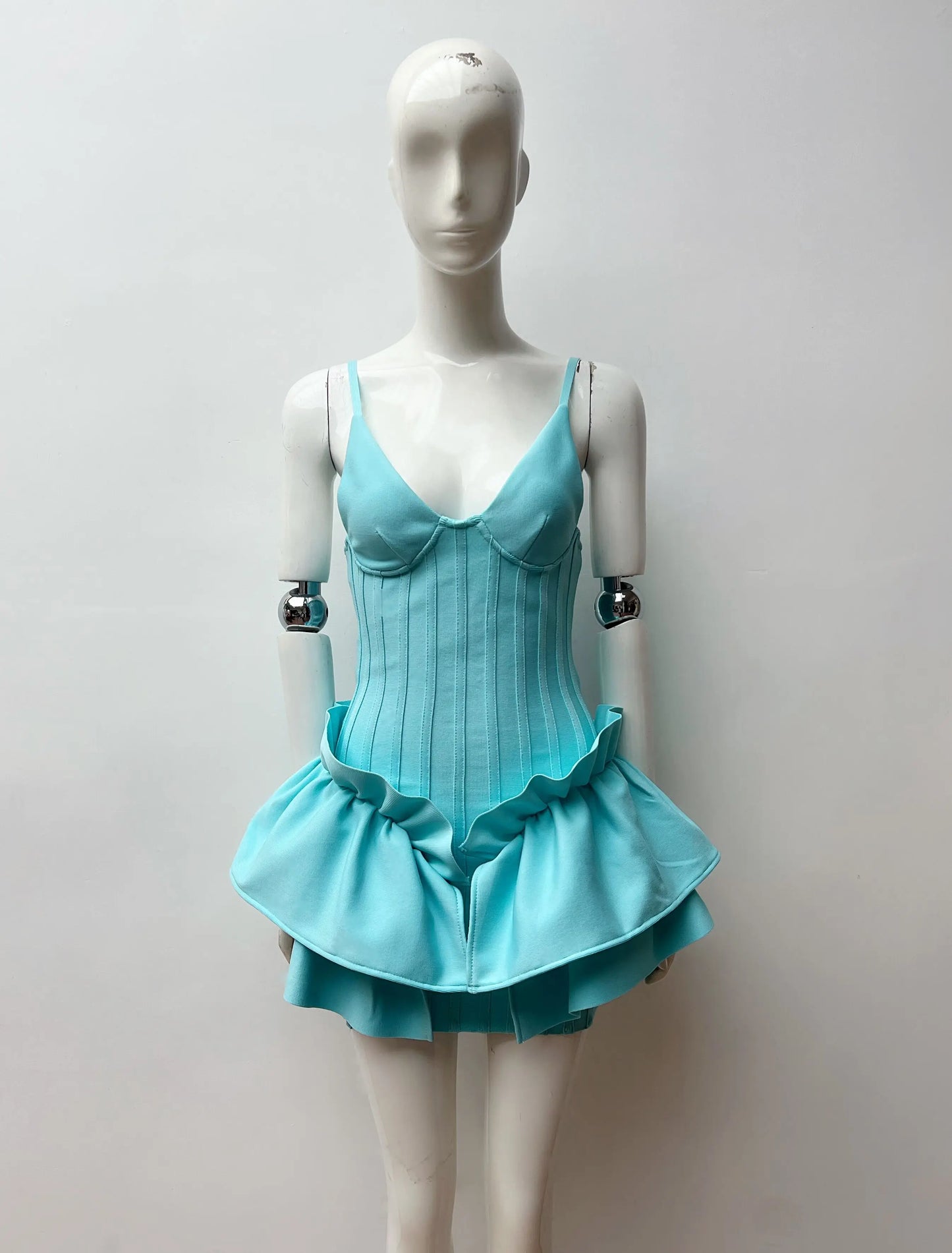 Bandage Dress Strap V-Neck Bodycon Mini Dress