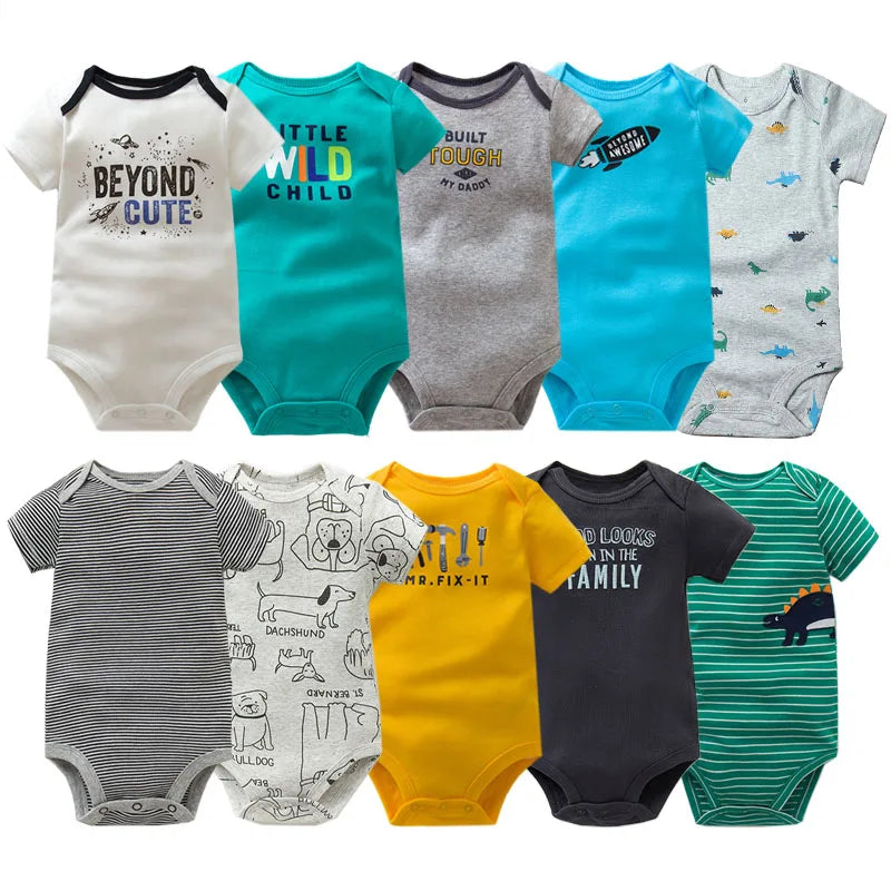 Unisex Baby Bodysuits Clothes Cotton Flower Rompers