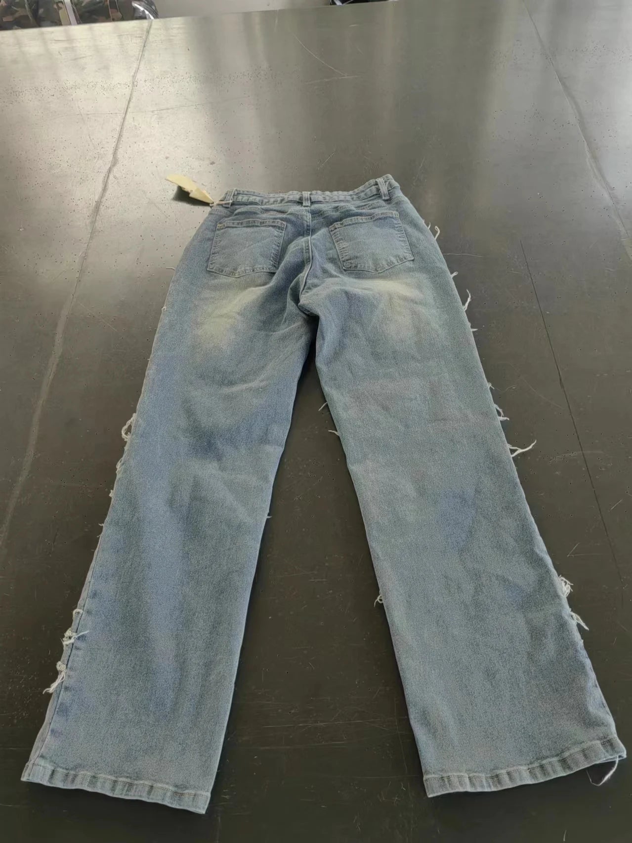 y2k Clothes Streetwear Jeans Tassel Pants Women 2024 Casual High Waist Design denim Blue Fashion Baggy Design Trousers Pants