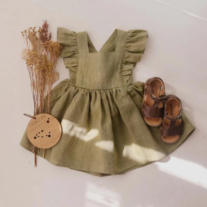 Toddler Girl Cotton Ruffles Infant Dress